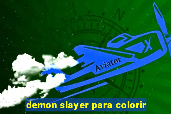 demon slayer para colorir